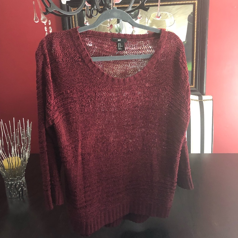H&M burgundy sweater